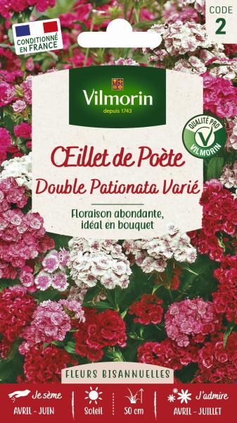 Fleurs - Œillet de Poète Double Pationata Varié - PACKAGING_RECTO
